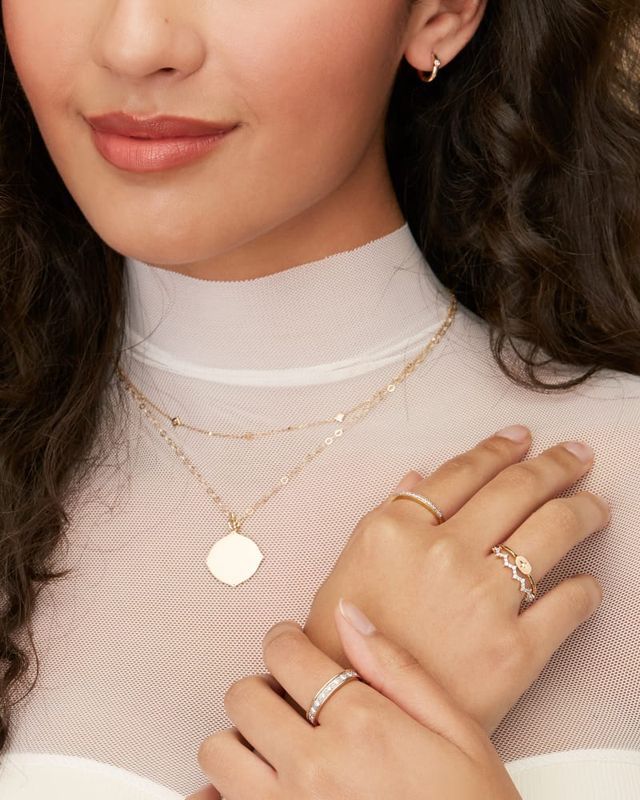 Kendra Scott Matilda 14k Yellow Gold Pendant Necklace in White